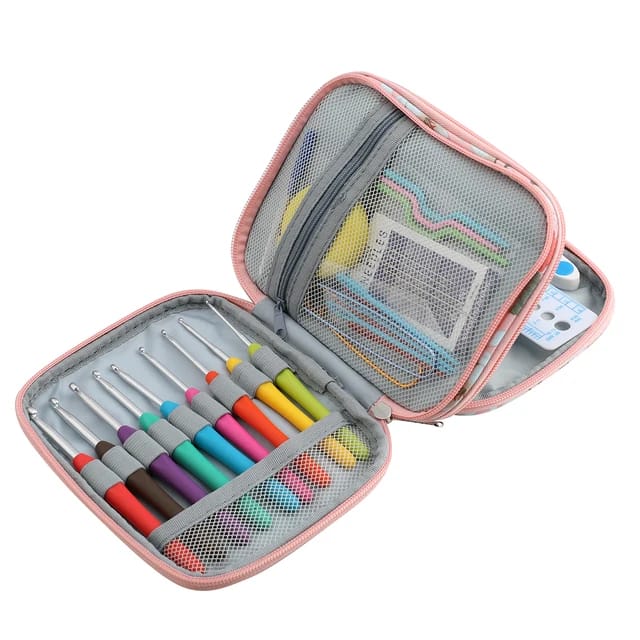 Tools Kit Crochet Estuche Flores X 21 Agujas Quemono - Imagen 3