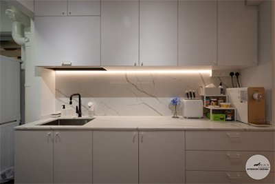 If you are refering to licenses, there is no need to get any license. Kitchen Contractor Singapore Diva S Interior Design