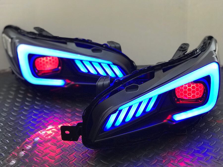  For 2015 2021 Wrx Wrx Sti C Shape Led Drl Led Sequential Signal Chrome Projector Headlight Automotive 