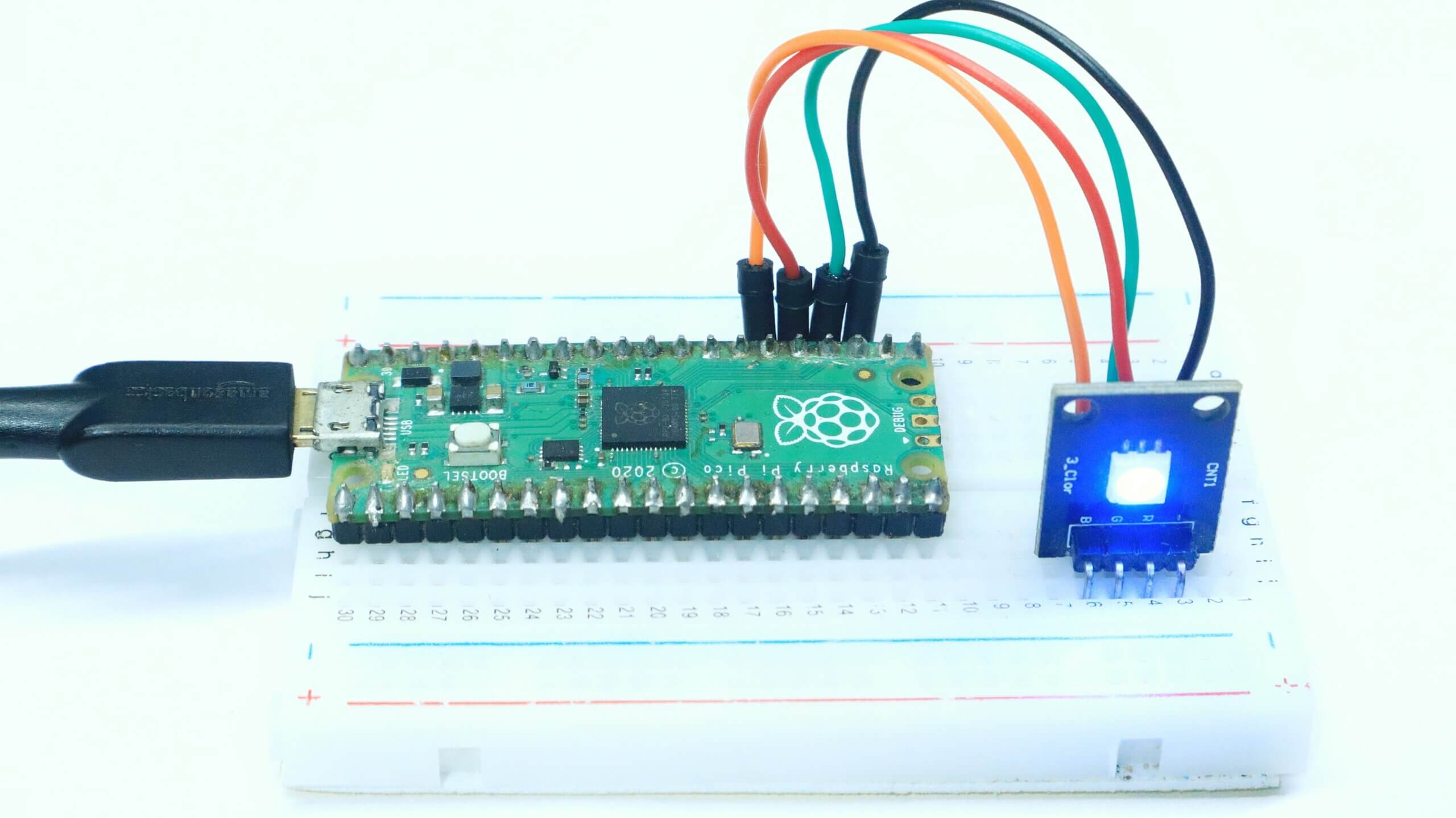 RGB LED Using A Raspberry Pi pico at home