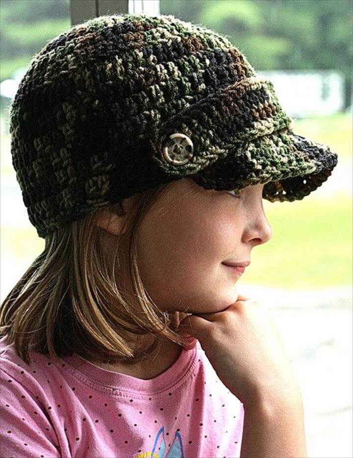 26 diy crochet brimmed beanie hats