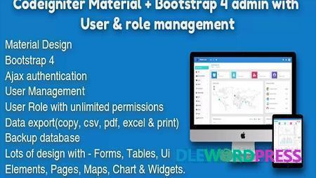 Download Codeigniter Material Bootstrap 4 Admin Integration With User Role Management Php - Premium Landscape Background Gallery - Mobile