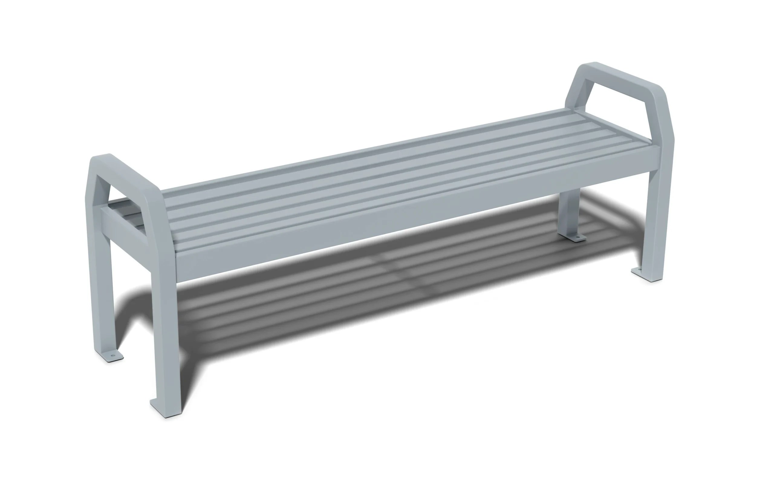 Durable Steel Backless Bench for Public Spaces
