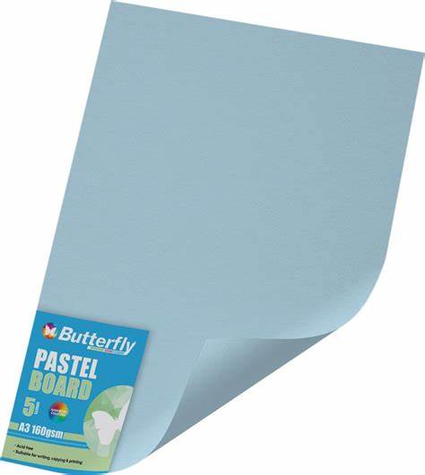Butterfly A2 Pastel Board – Pack Of 5 Blue – BRD500BLU