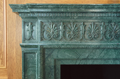 Antique Edwardian George Iii Style Carrara And Green Marble Fireplace Surround At 1stdibs