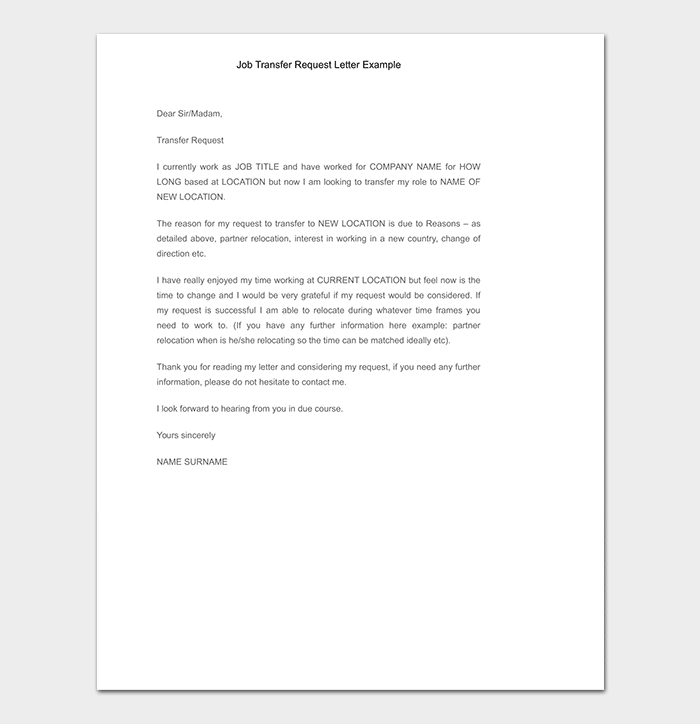 Are you a college student interested in getting a foot in the door with your chosen occupation? Job Transfer Request Letter How To Write With Format Samples