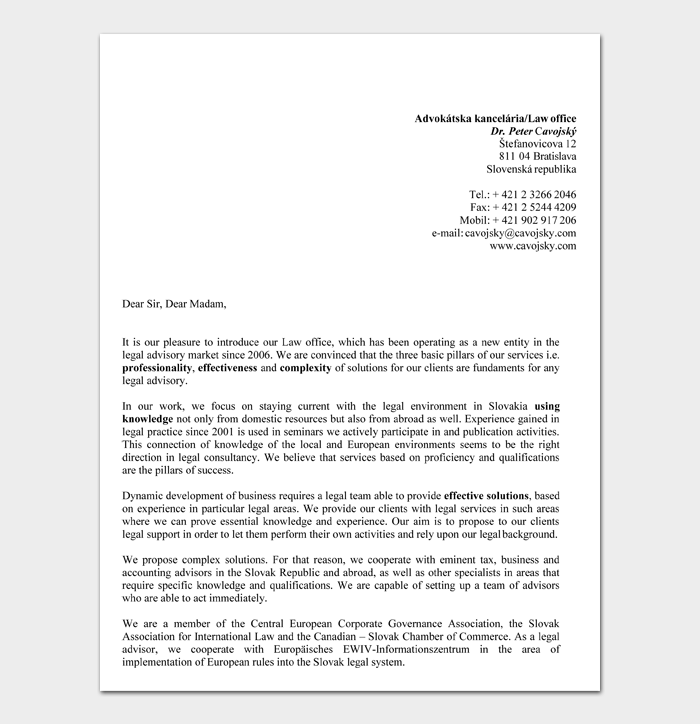 What is a cover letter? 28 Free Business Introduction Letter Format With Examples