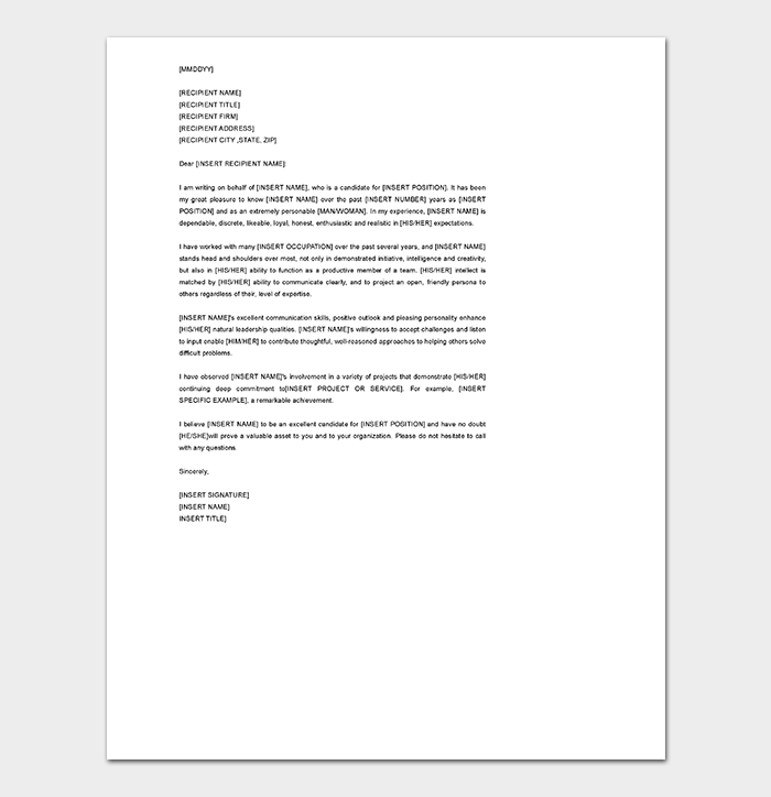 Salutation of business letter when recipient is unknown. Reference Letter Template 28 Examples Samples