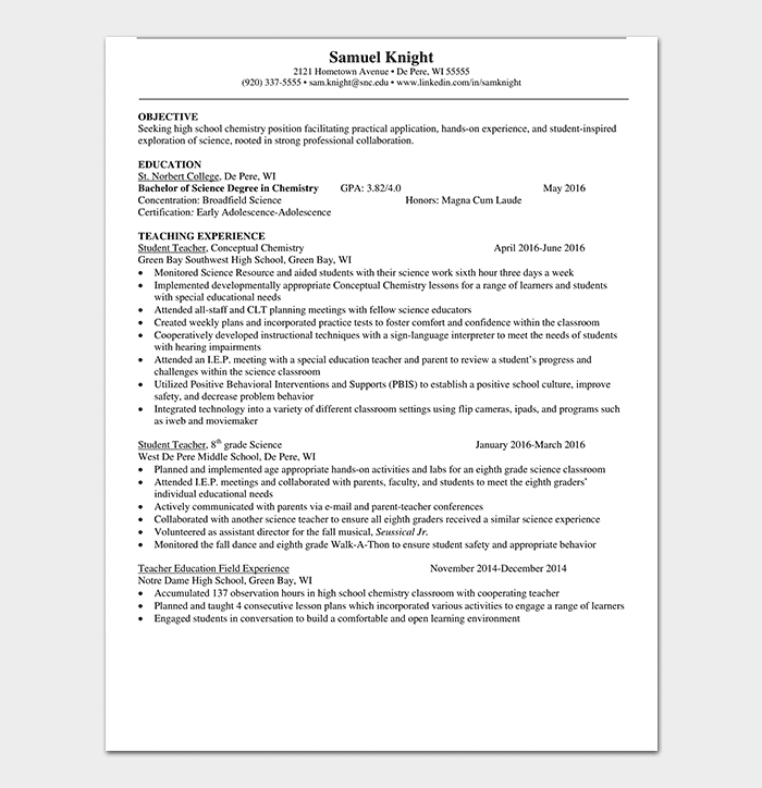 Learn more about topics like homeschooli. Education Resume Template 10 Samples Formats
