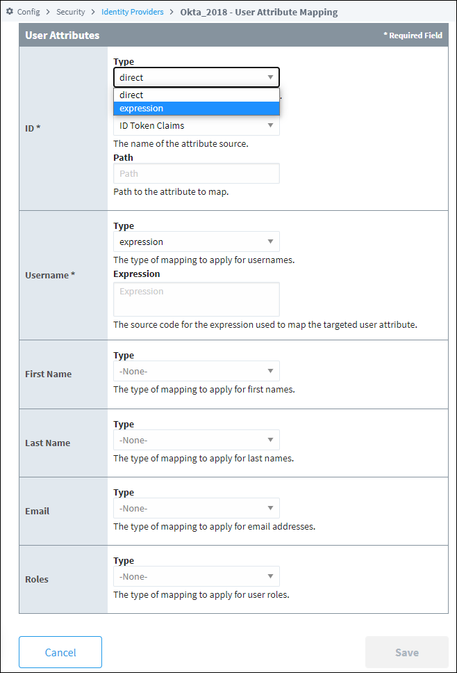 User Attribute Mapping Ignition User Manual User Attributes 
