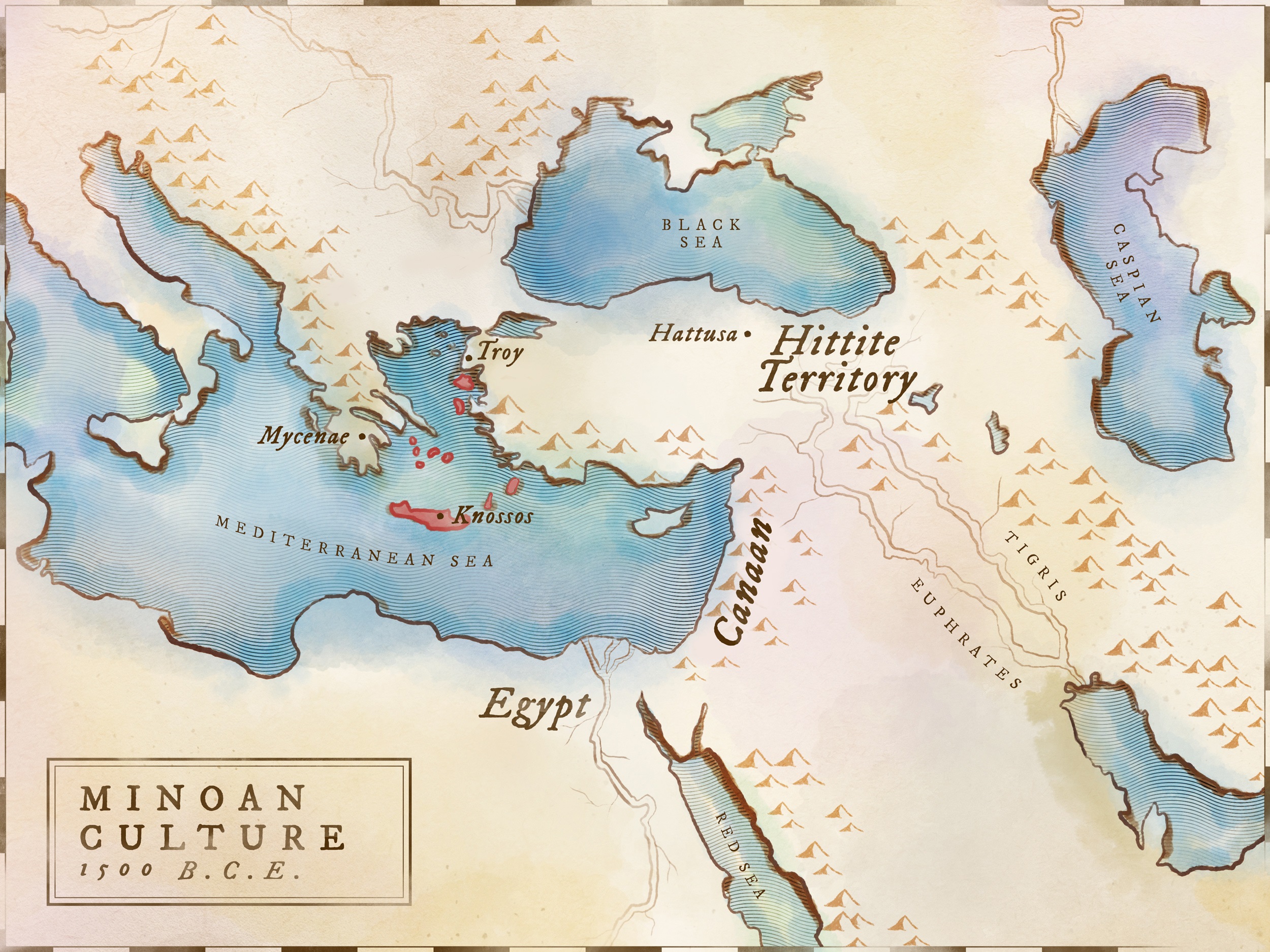 Minoan Timeline Map.