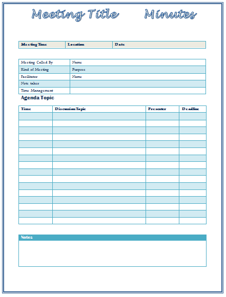 New york university meeting template. Free Meeting Minutes Templates How To Write Word Pdf