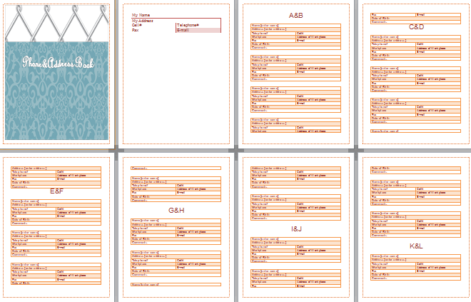 20 Free Phone Book Templates Word Excel