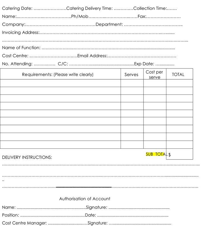 Contoh invoice catering sample, contoh invoice catering template,. 6 Free Catering Invoice Templates Excel Word Pdf