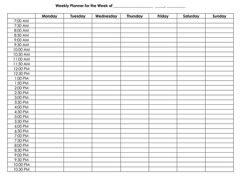 30 free daily planner templates for word excel pdf