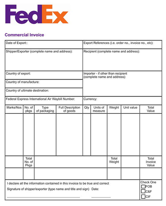 12 free commercial invoice templates word excel pdf