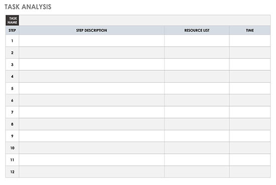 20 free task list templates excel word edit printable