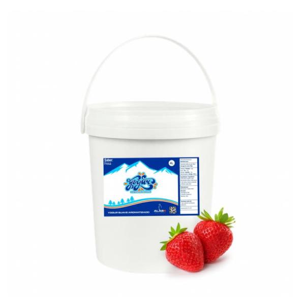 Yogurt probiótico de coágulo sabor fresa Alask (4 L)