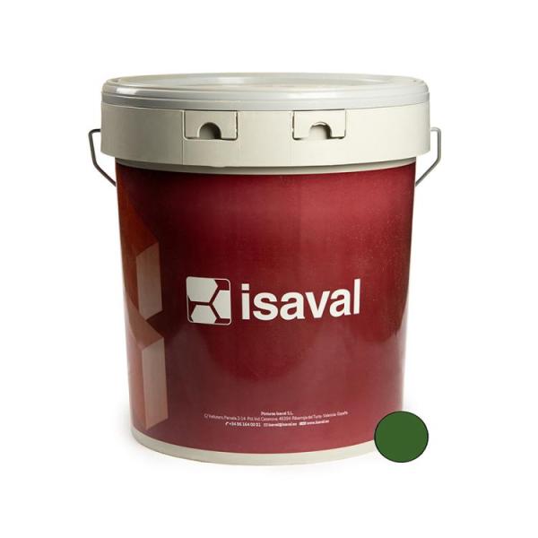 Pintura elástica impermeabilizante color verde aislante antigoteras Isaval (14 L)