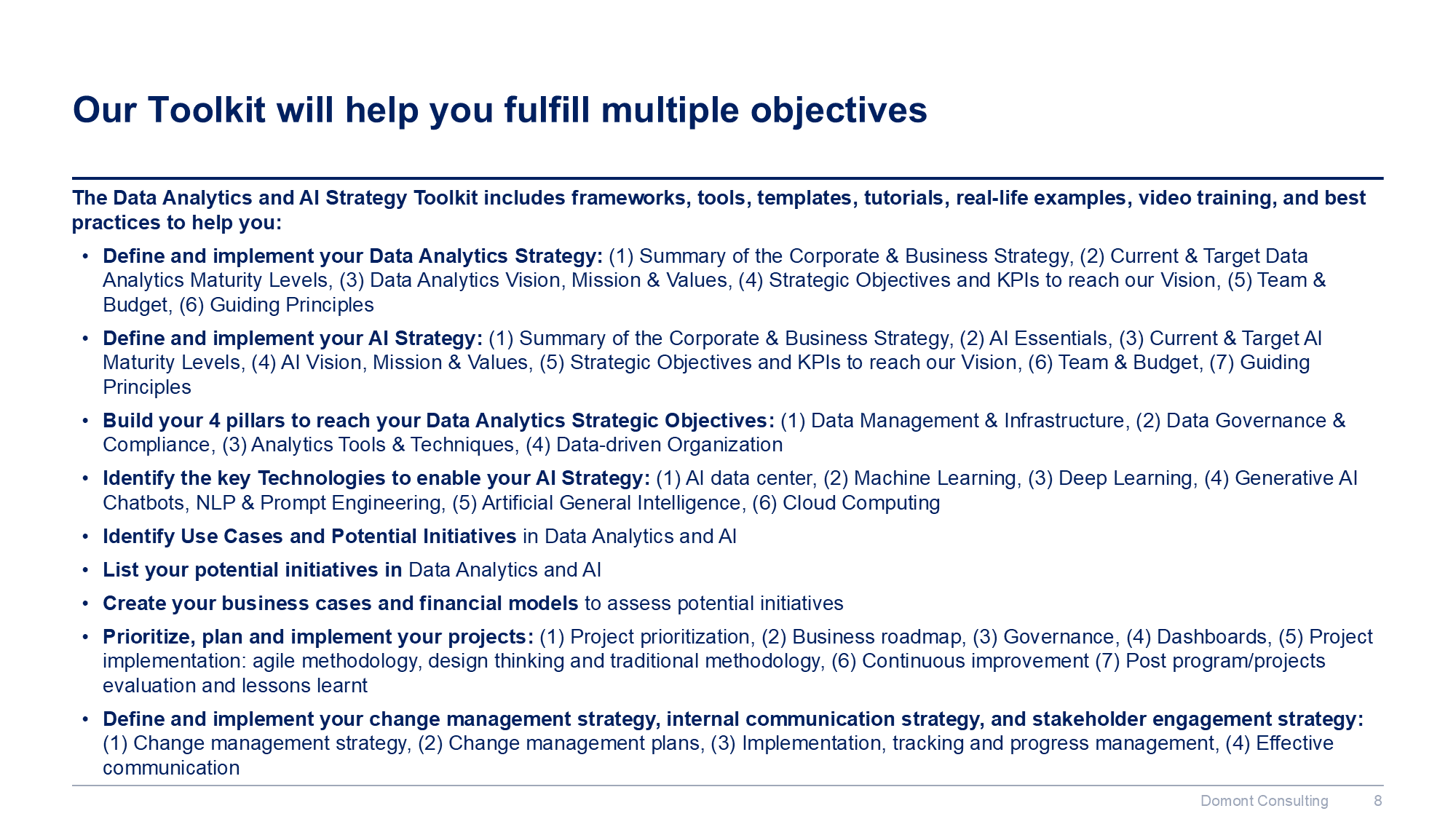 Data Analytics Ai Strategy Toolkit By Ex Mckinsey Consultants