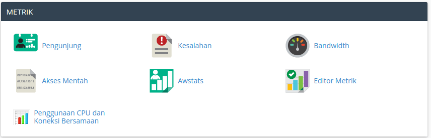 Semua paket web hosting sudah termasuk nama domain dan ssl certificate ( secure sockets layer) gratis. cPanel Metrik / Metrics | DOMO TUTORIALS