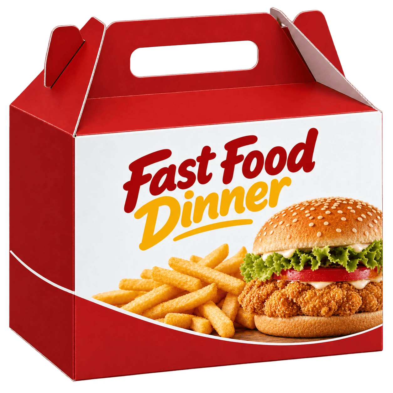 Carryout folding carton for quick service restaurants