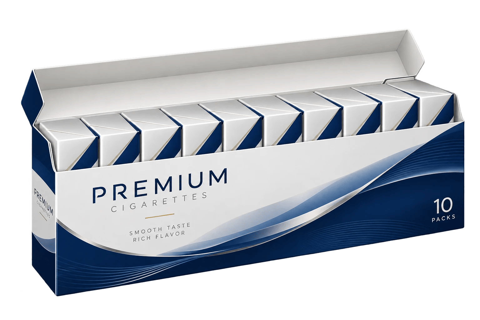 Tobacco carton containing individual cigarette packs
