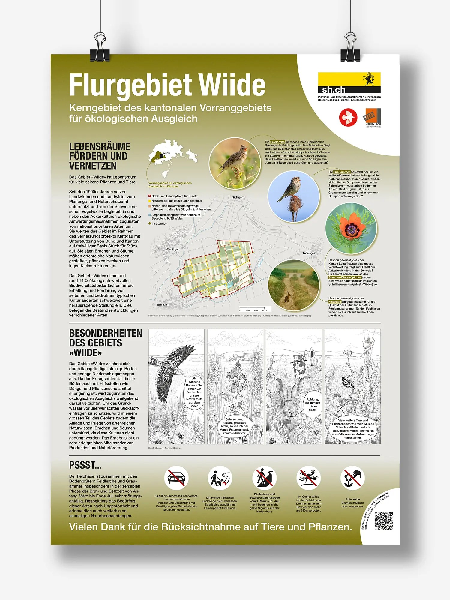 Infotafel für das Gebiet 