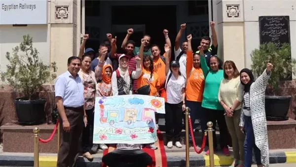 متحف السكة الحديد يستقبل براعم وزارة الثقافة في رحلة تثقيفية وفنية