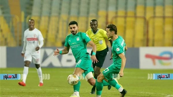 الشوط الأول من مباراة الزمالك والمصري في الكونفدرالية الإفريقية