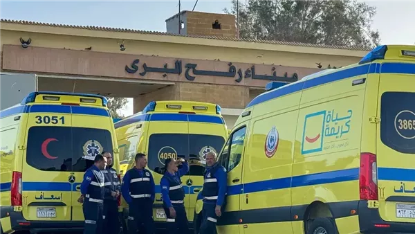 القاهرة الإخبارية: استنفار طبي مصري شامل عند معبر رفح لاستقبال العائدين والحالات الحرجة القاهرة الإخبارية: استنفار طبي مصري شامل عند معبر رفح لاستقبال العائدين والحالات الحرجة