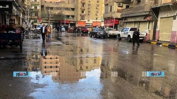 أمطار غزيزرة تضرب عددًا من المناطق بمحافظة الجيزة