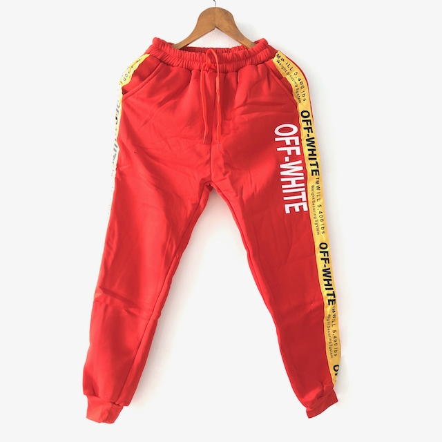 off white red sweatpants