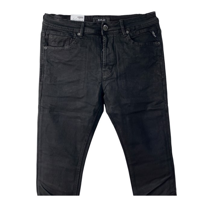 RE-9105H Black stretch denim jeans 