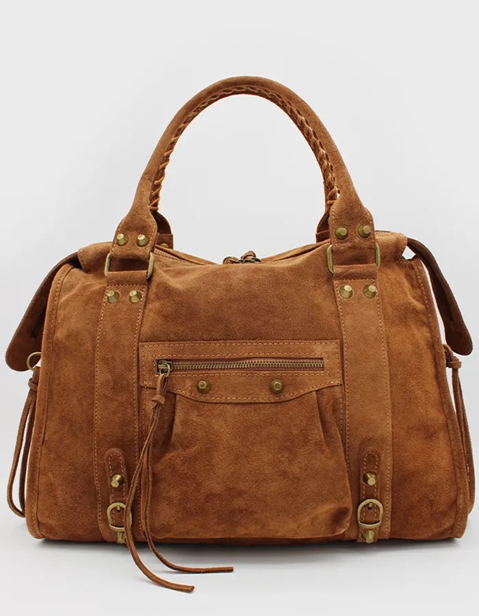 Grand sac à main en daim Agathe