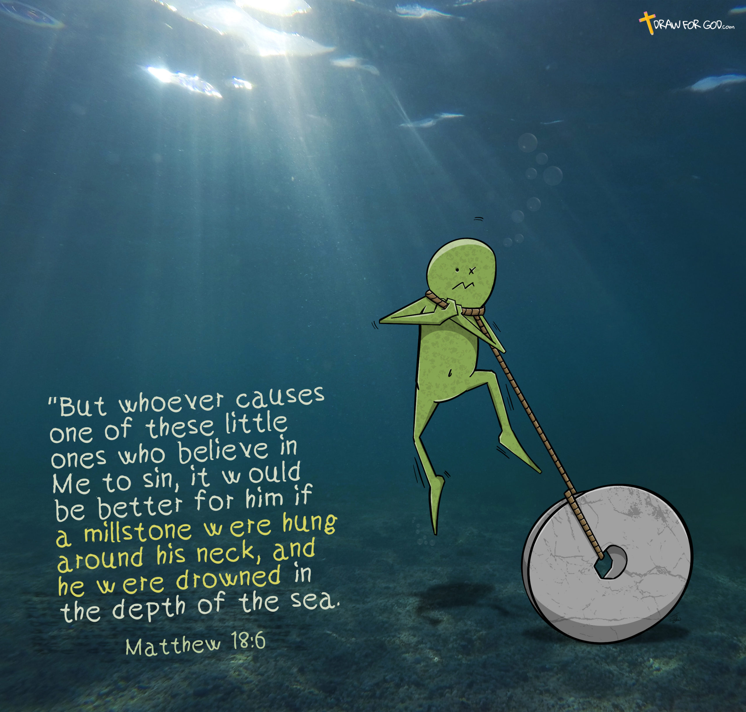 Drowned In The Depths - Christian Art