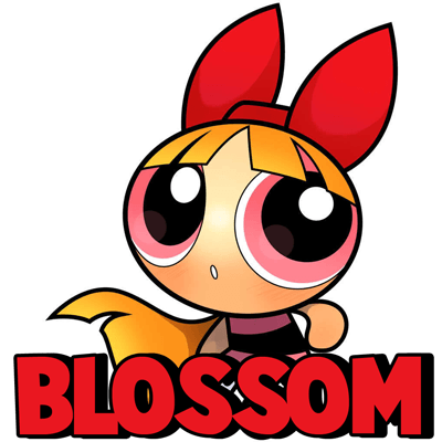 She seems to be fighting evil! How To Draw Blossom From The Powerpuff Girls In Easy Steps How To Draw Step By Step Drawing Tutorials