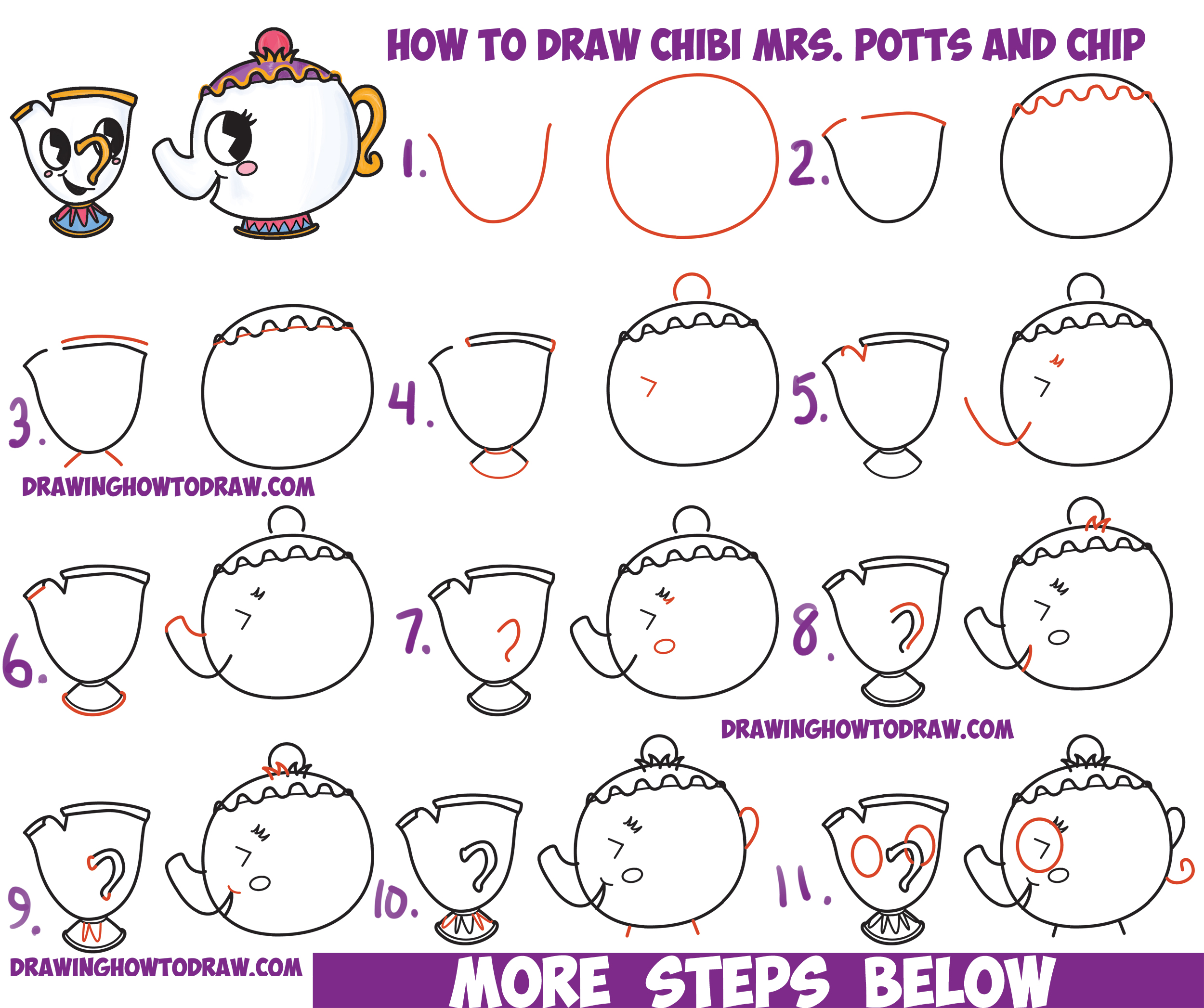 pics How To Draw Chips Step By Step how to draw cute kawaii chibi mrs