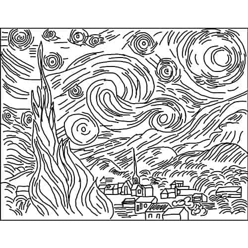 Starry night (blank sketch book) online at simon & schuster. Starry Night Drawing Best Drawing Skill