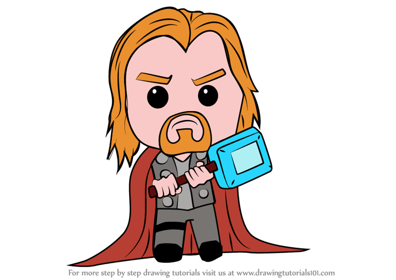 picture Thor Drawing Easy Cute drawing tutorials 101