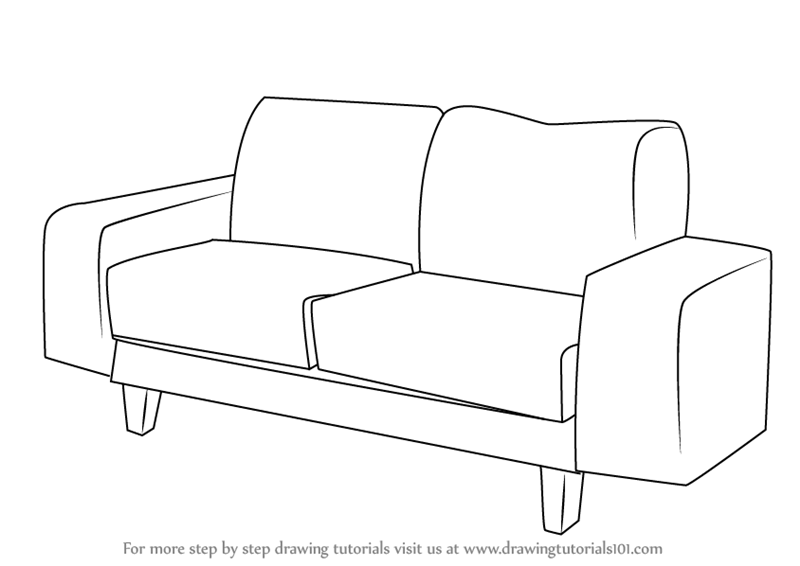How to draw a couch, step by step, drawing guide, by dawn. Learn How To Draw A Couch Furniture Step By Step Drawing Tutorials