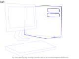 How To Draw A Computer Computers Step By Step Drawingtutorials101
