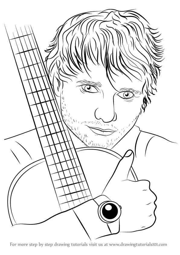 Queen pencil sketch using graphite. Learn How To Draw Ed Sheeran Singers Step By Step Drawing Tutorials