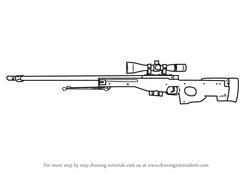 images Sniper Drawing Png learn how to draw awp from counter