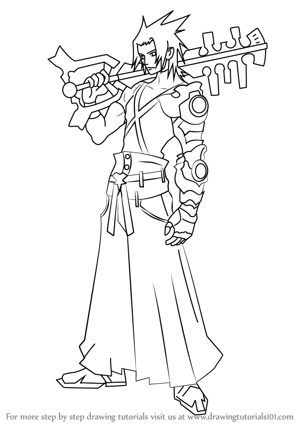 learn how to draw terra from kingdom hearts kingdom