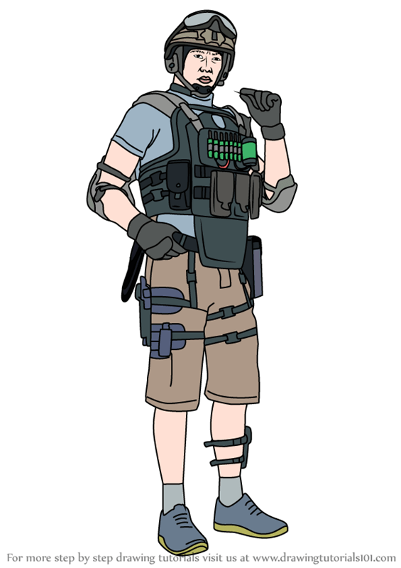 photo Lesion Rainbow Six Siege learn how to draw lesion from rainbow six siege rainbow six siege step by step drawing tutorials