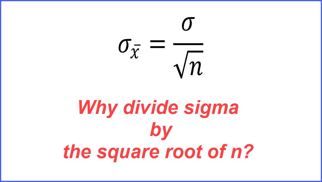 Why is the Standard Error Equal to Sigma Divided by the Square 