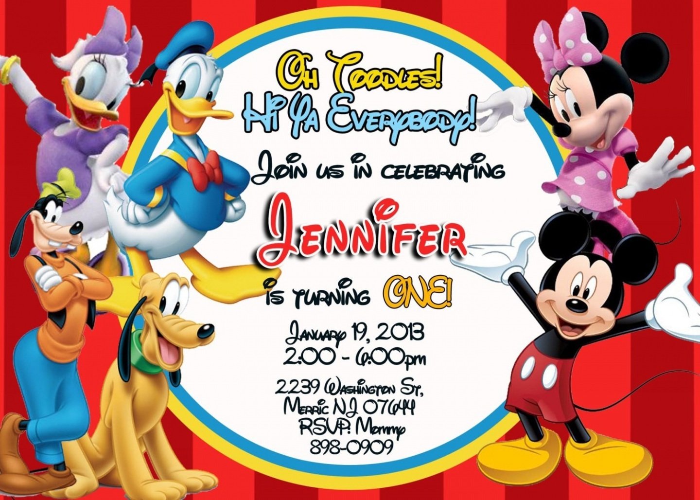 Free printable mickey mouse birthday invitations templates