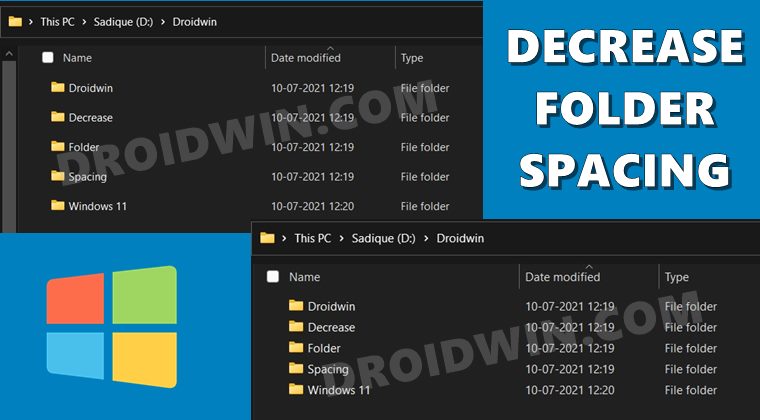 Tip Decrease Icons Spacing In Windows 11 File Explorer By Enabling - Incredible Space Pattern - Retina