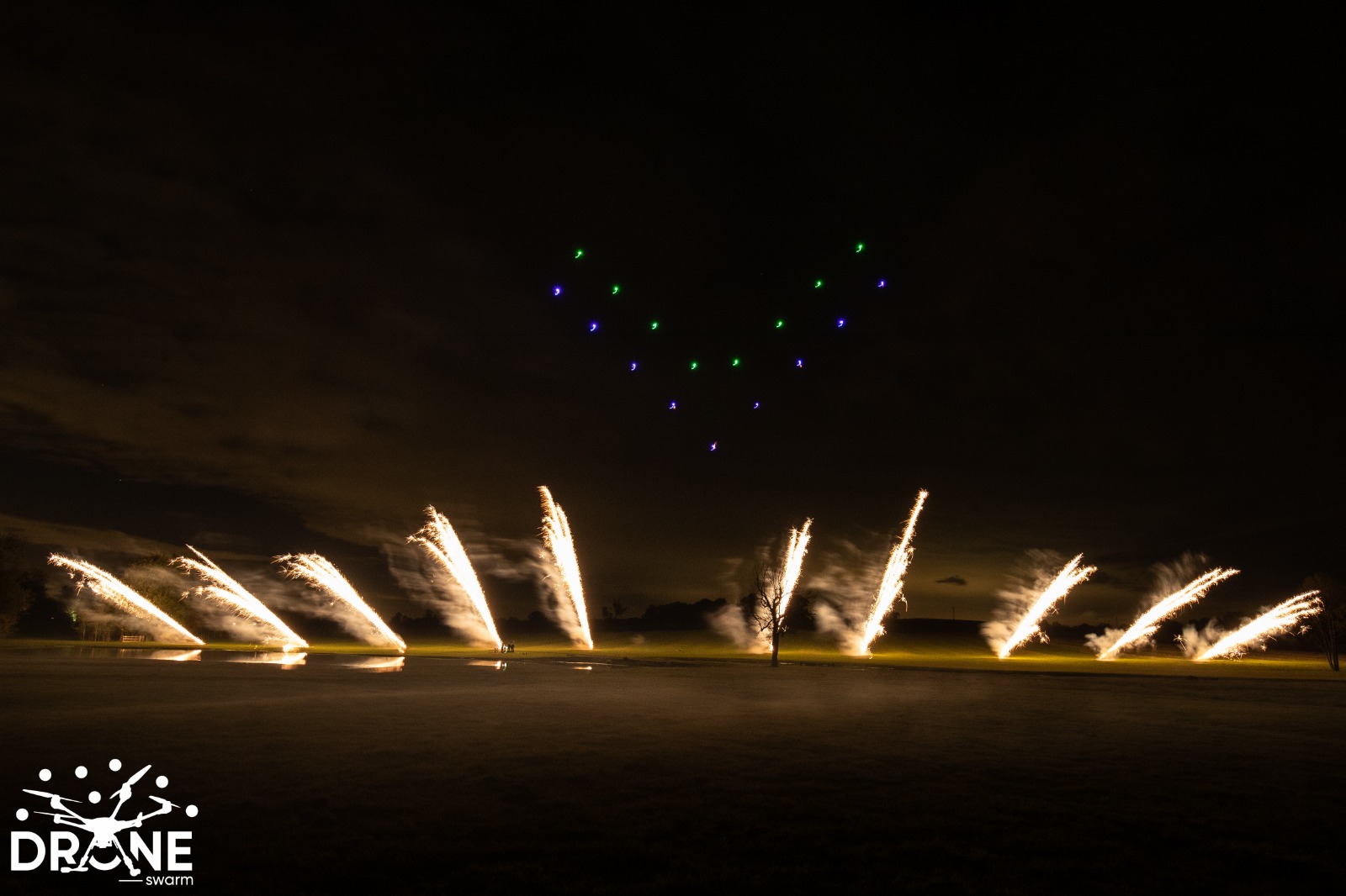 Fireworks drone light show
